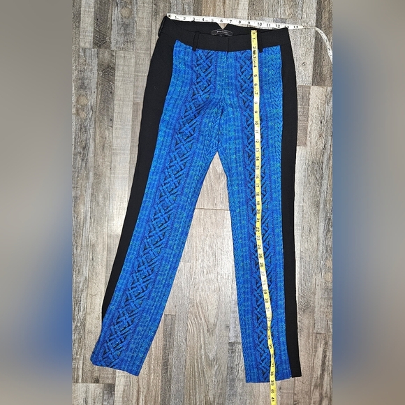 💜BCBG MAXAZRIA Monique Blue and Black Dress Pants Size XS💜🩷 - Picture 3 of 4